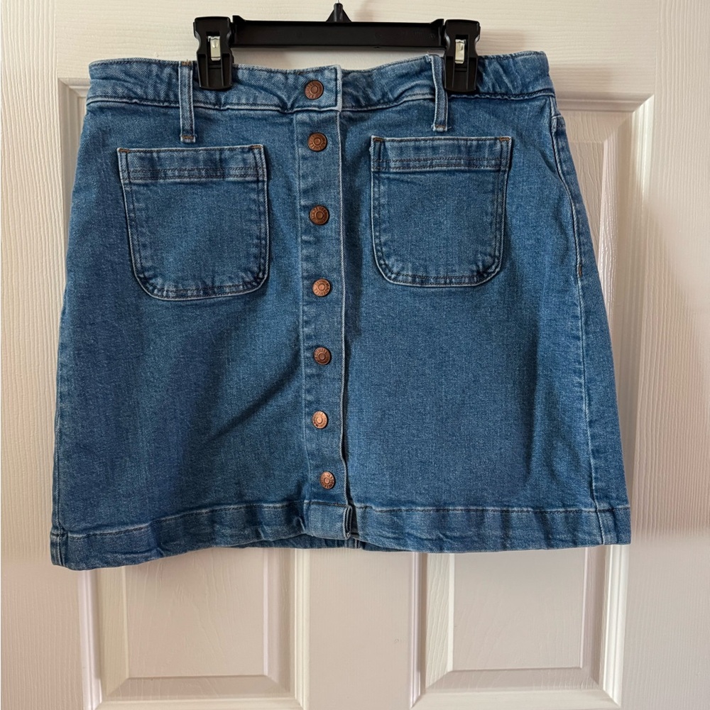 Madewell Mccarren‎ Denim Button-Front Skirt Size 29